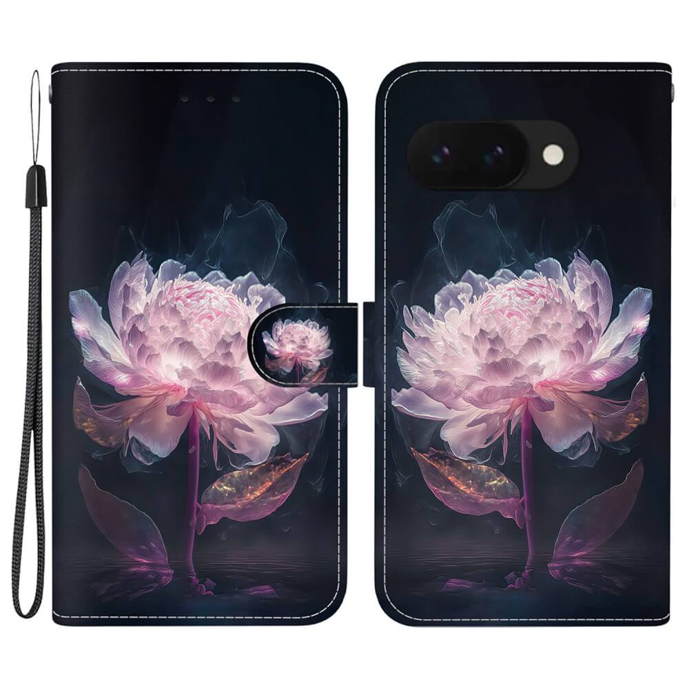 Google Pixel 9a - Wallet Case with Flower Motif
