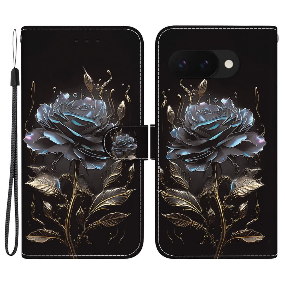 Google Pixel 9a - Wallet Case with Flower Motif