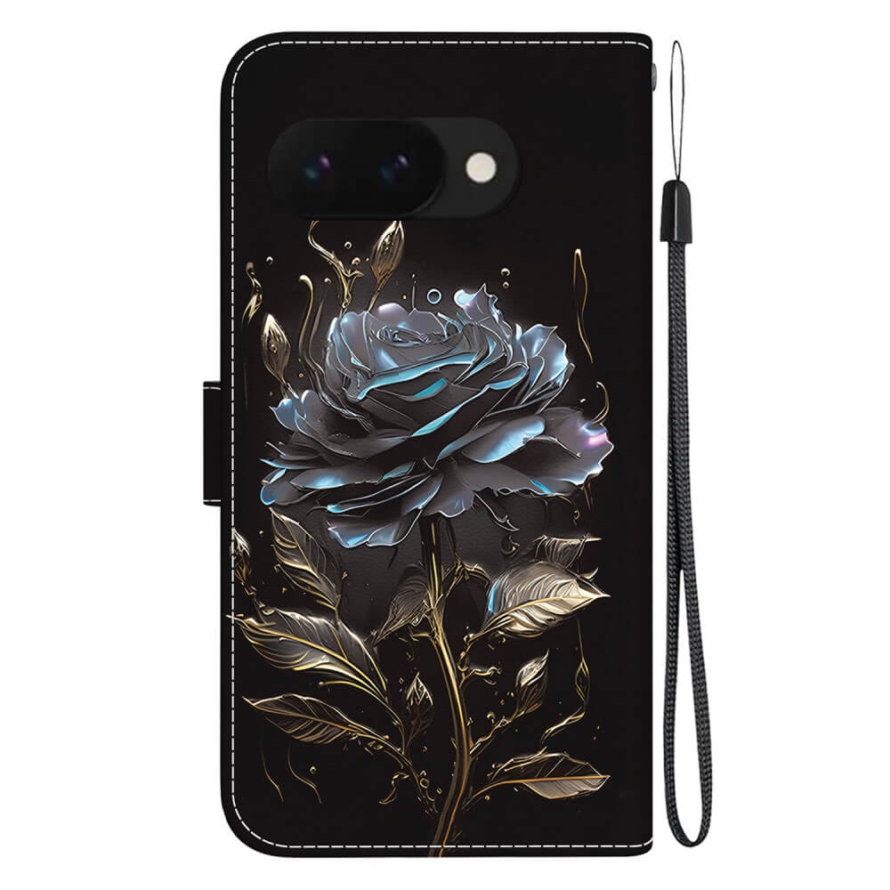 Google Pixel 9a - Wallet Case with Flower Motif