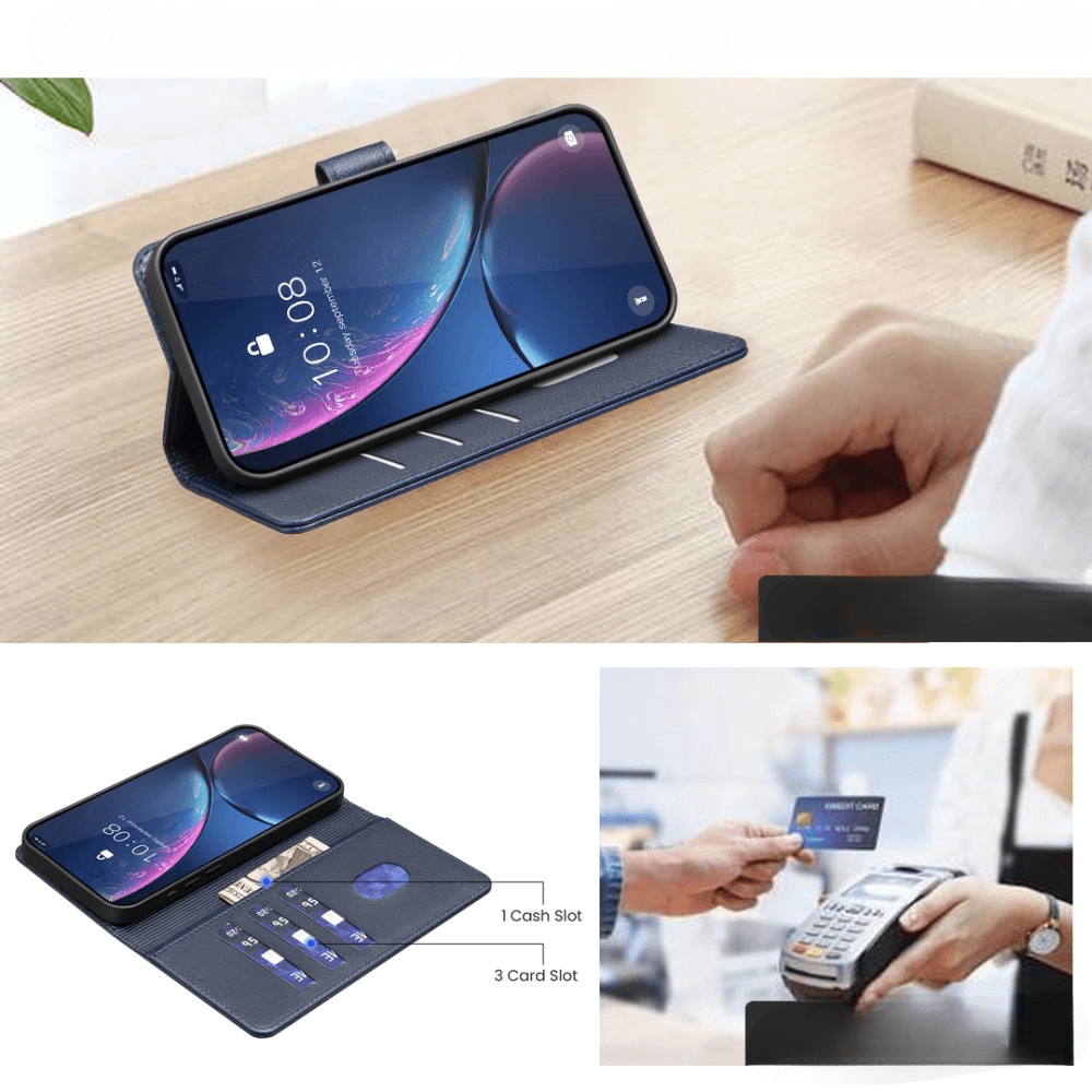 Galaxy S25 Ultra - BINFEN Leather Case Cover with RFID Blocker