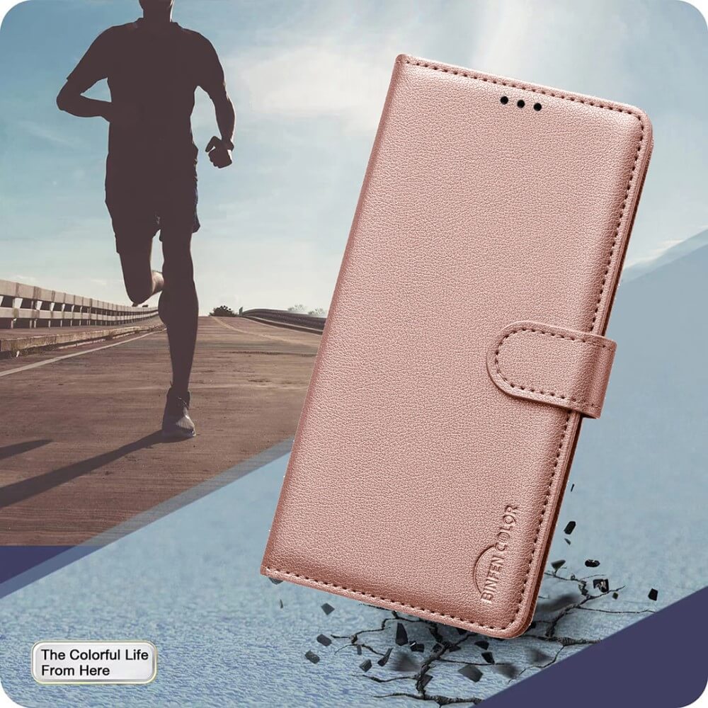 Galaxy S25 Ultra - BINFEN Leather Case Cover with RFID Blocker