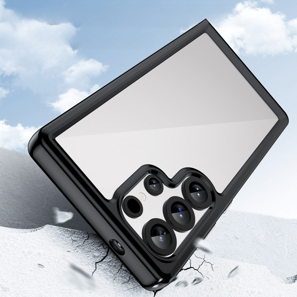 Galaxy S25 Ultra - Coque acrylique protective avec bords surélevé