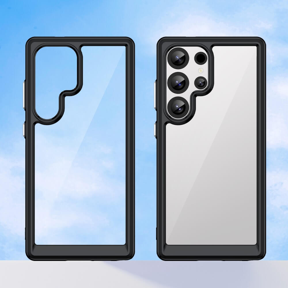 Galaxy S25 Ultra - Coque acrylique protective avec bords surélevé