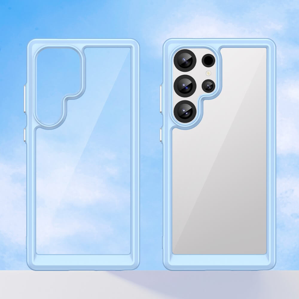 Galaxy S25 Ultra - Coque acrylique protective avec bords surélevé