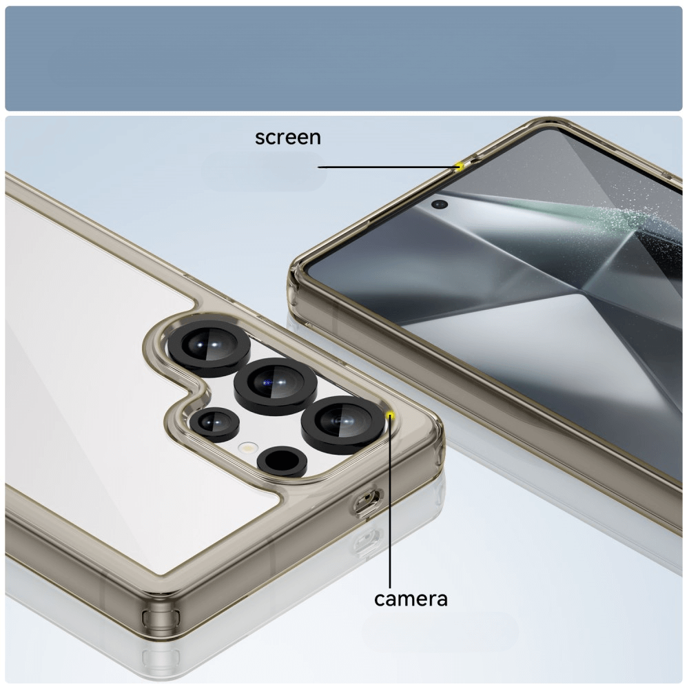 Galaxy S25 Ultra - Coque acrylique protective avec bords surélevé