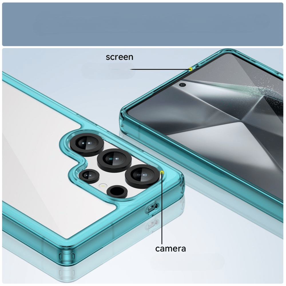 Galaxy S25 Ultra - Coque acrylique protective avec bords surélevé