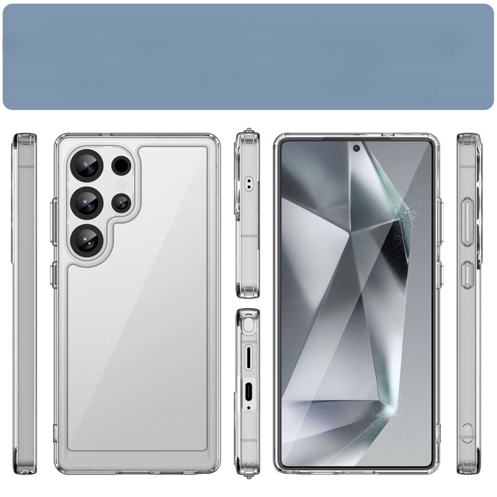 Galaxy S25 Ultra - Coque acrylique protective avec bords surélevé