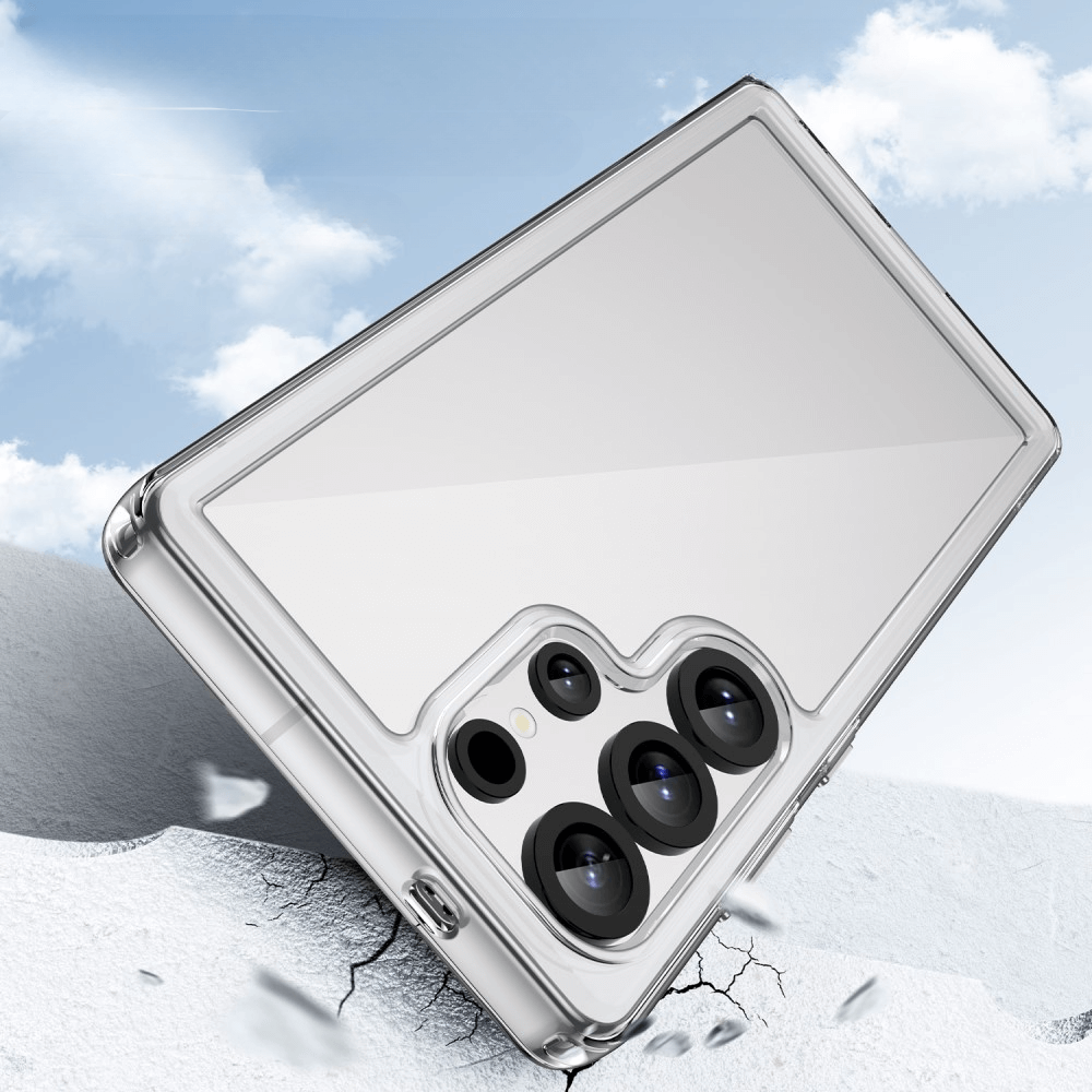 Galaxy S25 Ultra - Coque acrylique protective avec bords surélevé