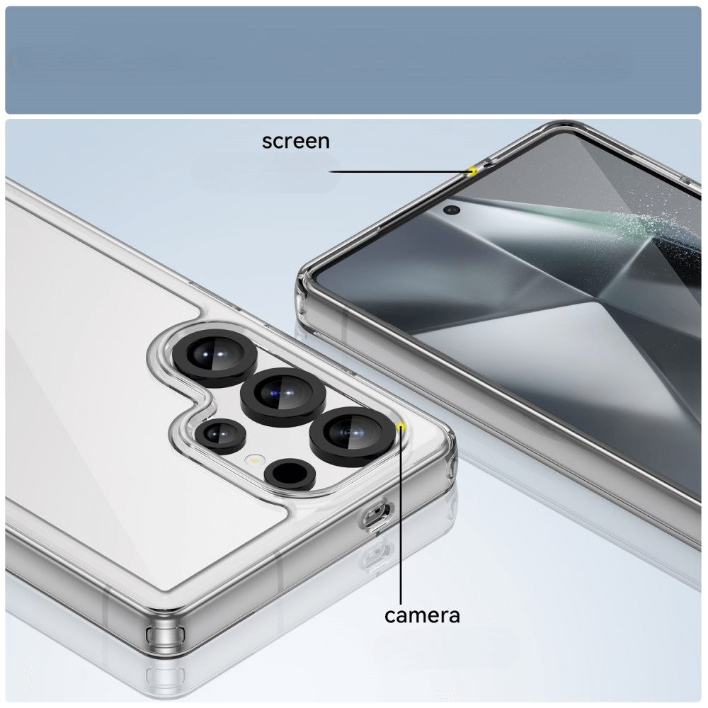 Galaxy S25 Ultra - Coque acrylique protective avec bords surélevé