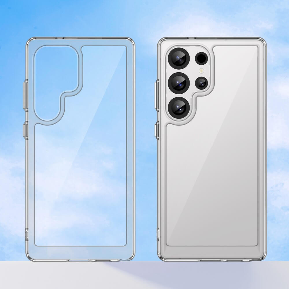 Galaxy S25 Ultra - Coque acrylique protective avec bords surélevé
