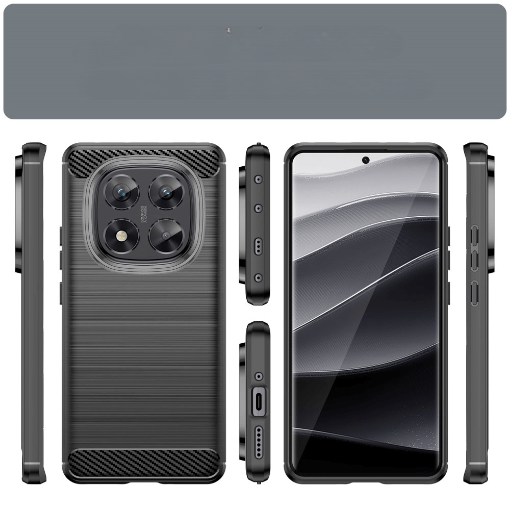 Xiaomi Redmi Note 14 Pro 5G / Poco X7  - Metall Carbon Look Hülle