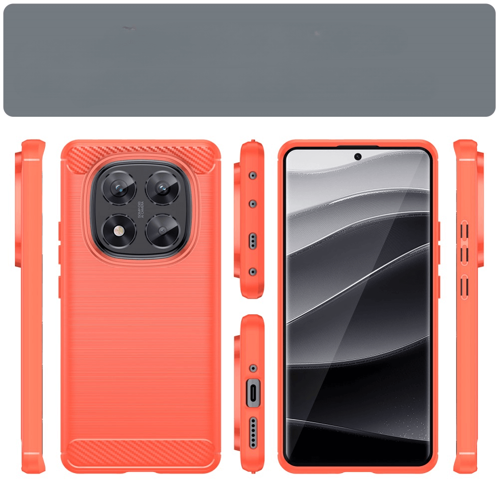 Xiaomi Redmi Note 14 Pro 5G / Poco X7  - Metall Carbon Look Hülle