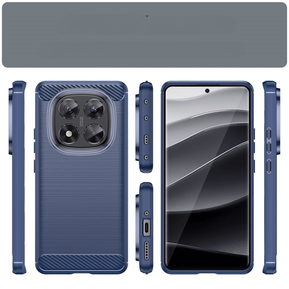 Xiaomi Redmi Note 14 Pro 5G / Poco X7  - Metall Carbon Look Hülle