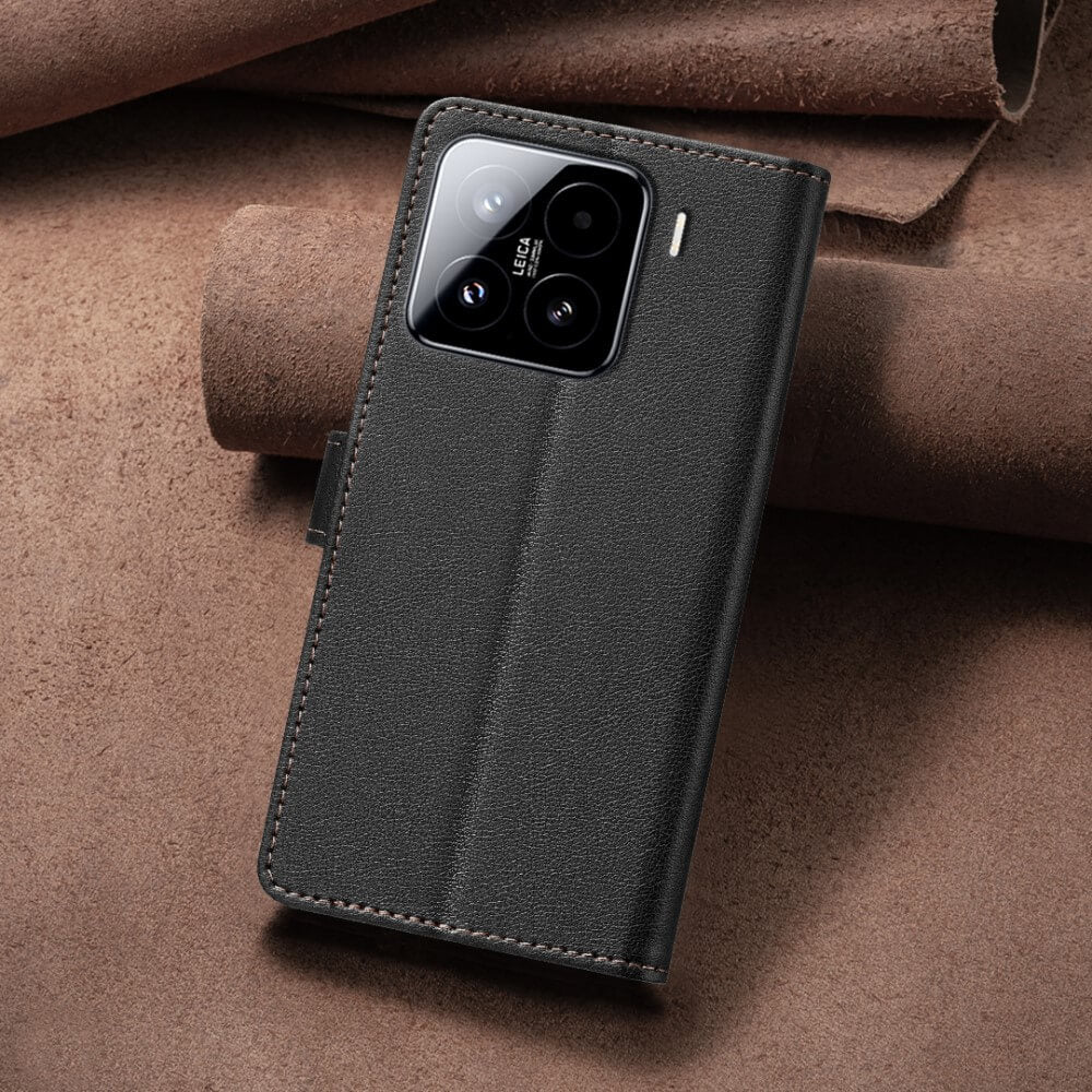 Xiaomi 15 Pro - BINFEN Leder Etui Hülle mit RFID Blocker