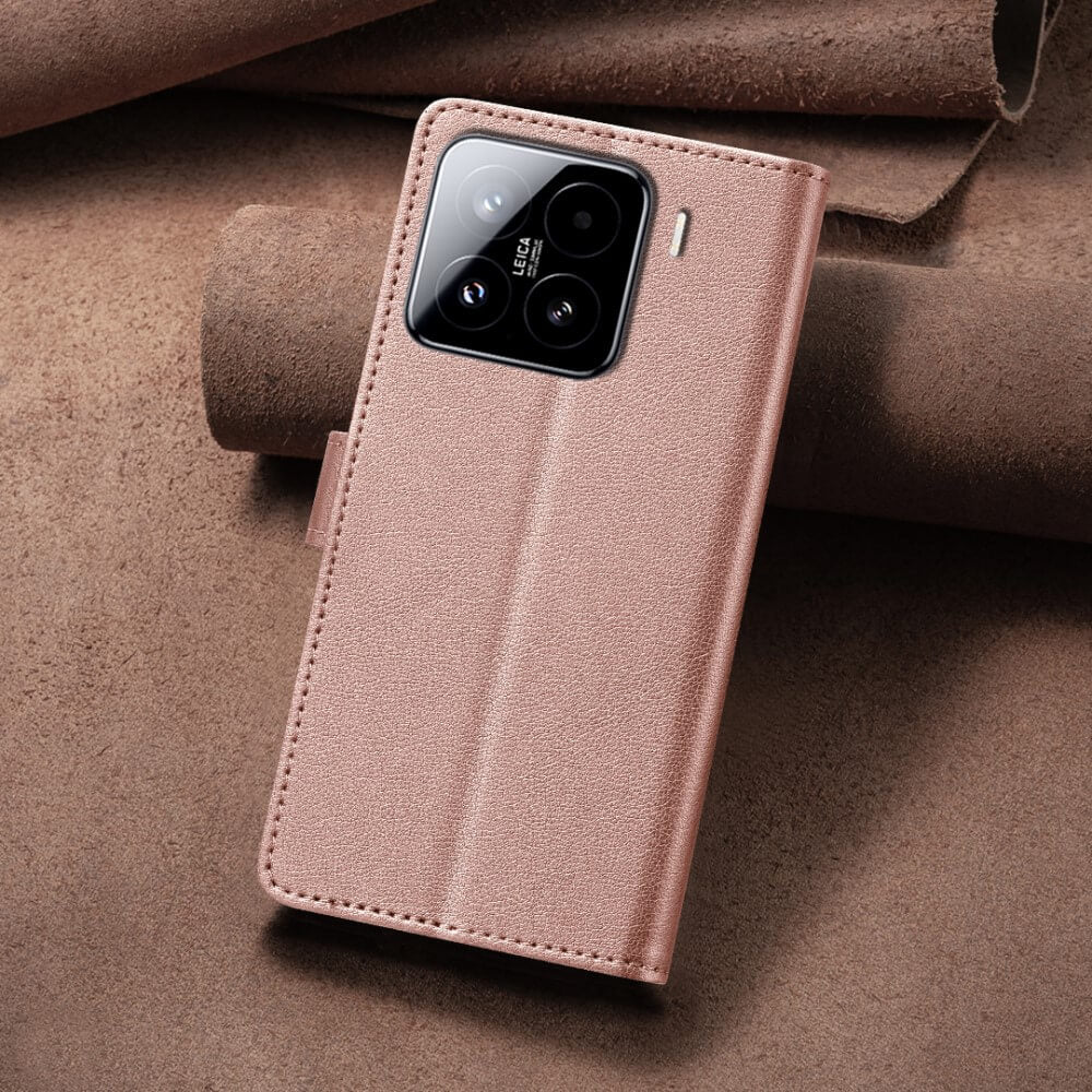 Xiaomi 15 Pro - BINFEN Leder Etui Hülle mit RFID Blocker