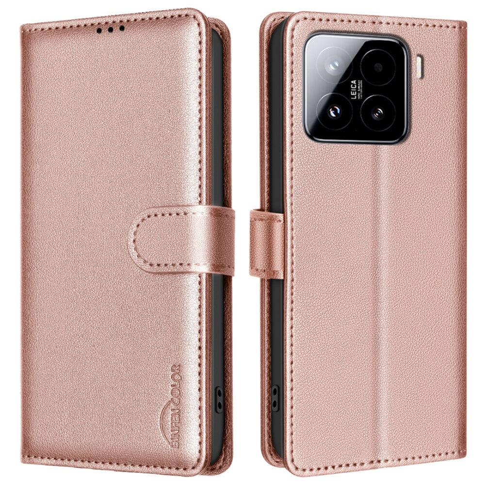 Xiaomi 15 Pro - BINFEN Leder Etui Hülle mit RFID Blocker