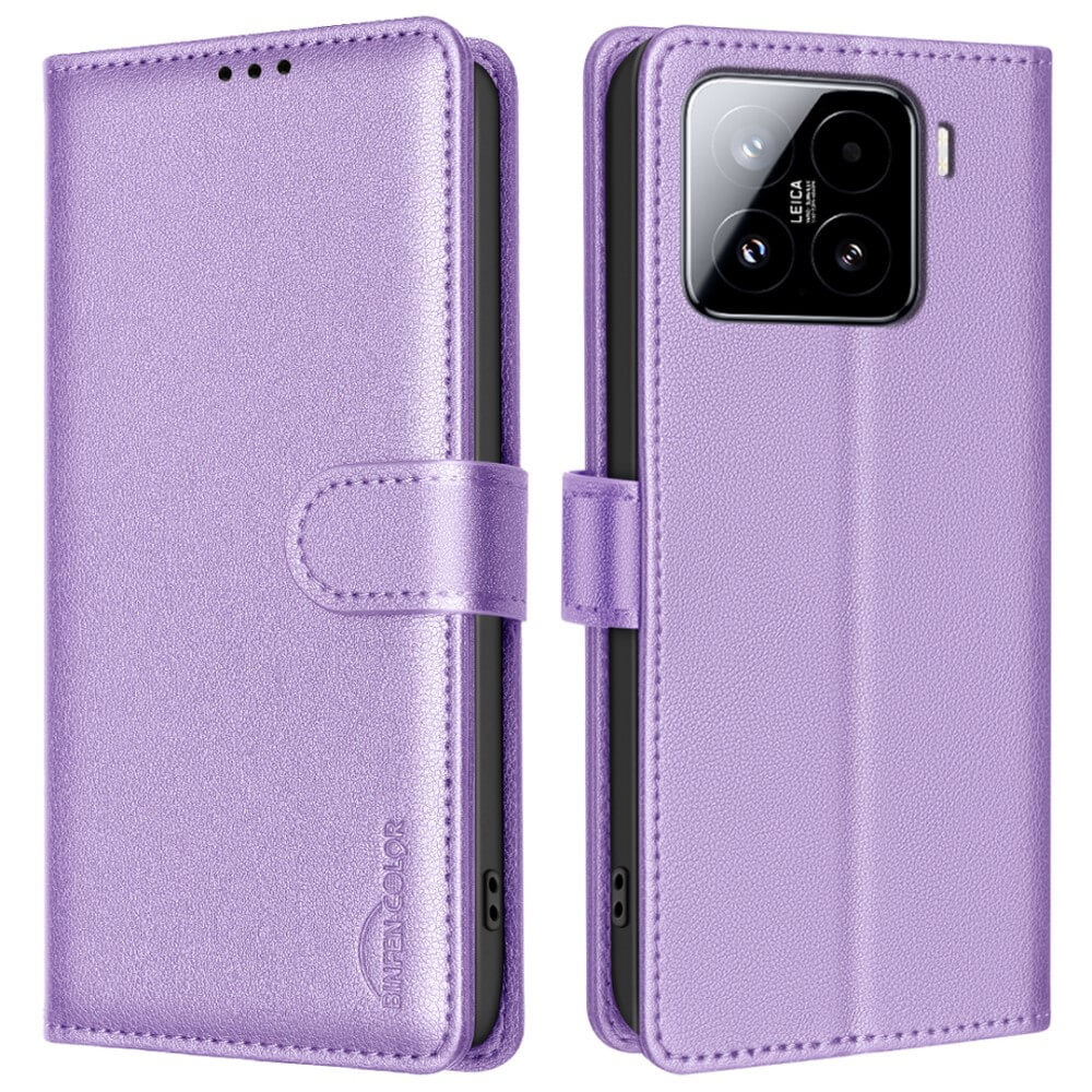 Xiaomi 15 Pro - BINFEN Leder Etui Hülle mit RFID Blocker