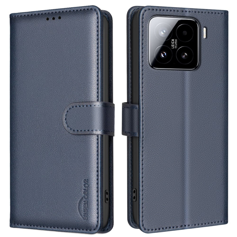 Xiaomi 15 Pro - BINFEN Leder Etui Hülle mit RFID Blocker