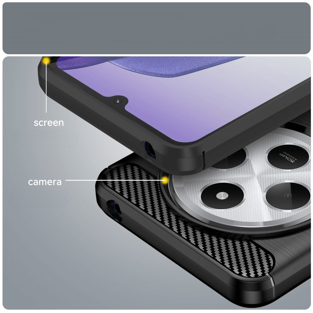 Xiaomi Redmi 14C / Poco C75 - Metall Carbon Look Hülle