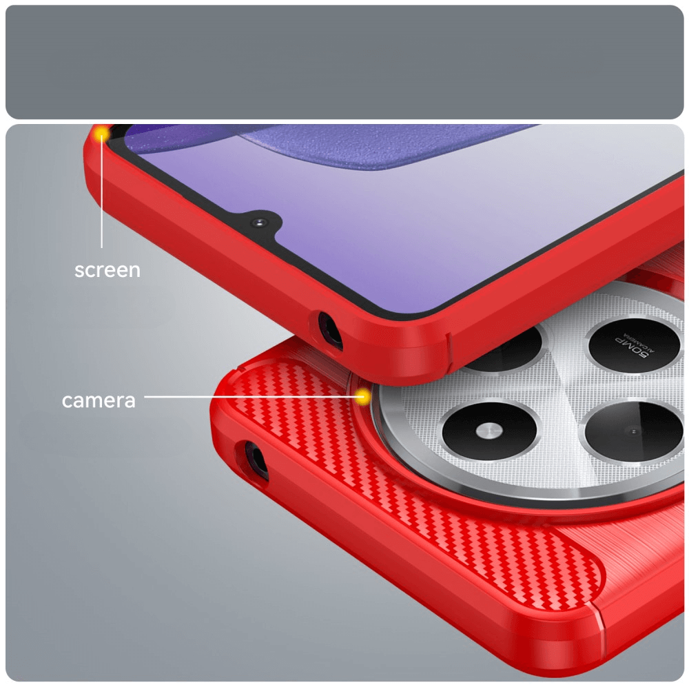 Xiaomi Redmi 14C / Poco C75 - Metall Carbon Look Hülle