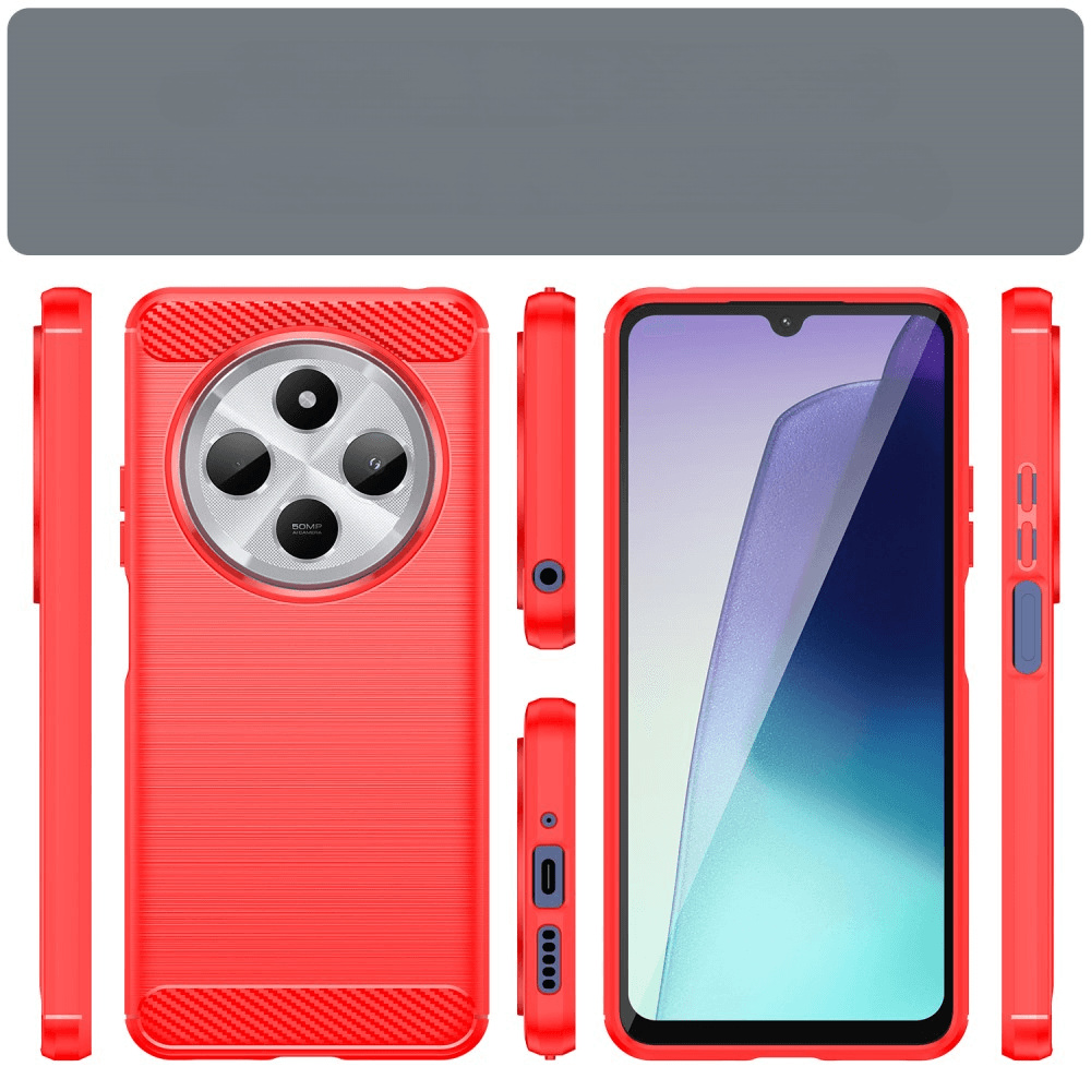 Xiaomi Redmi 14C / Poco C75 - Metall Carbon Look Hülle