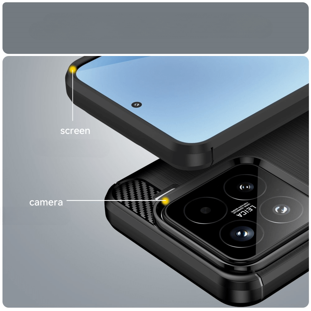 Xiaomi 15 - Coque look métal carbone