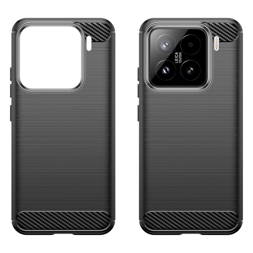 Xiaomi 15 - Coque look métal carbone