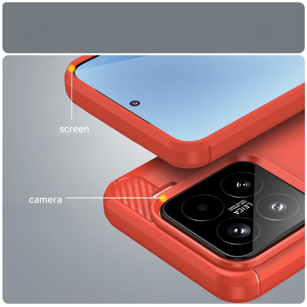 Xiaomi 15 - Coque look métal carbone