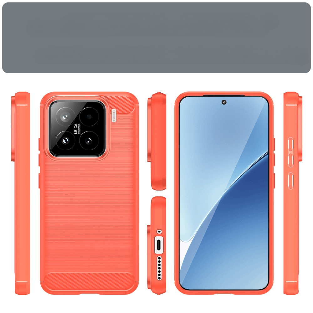 Xiaomi 15 - Coque look métal carbone