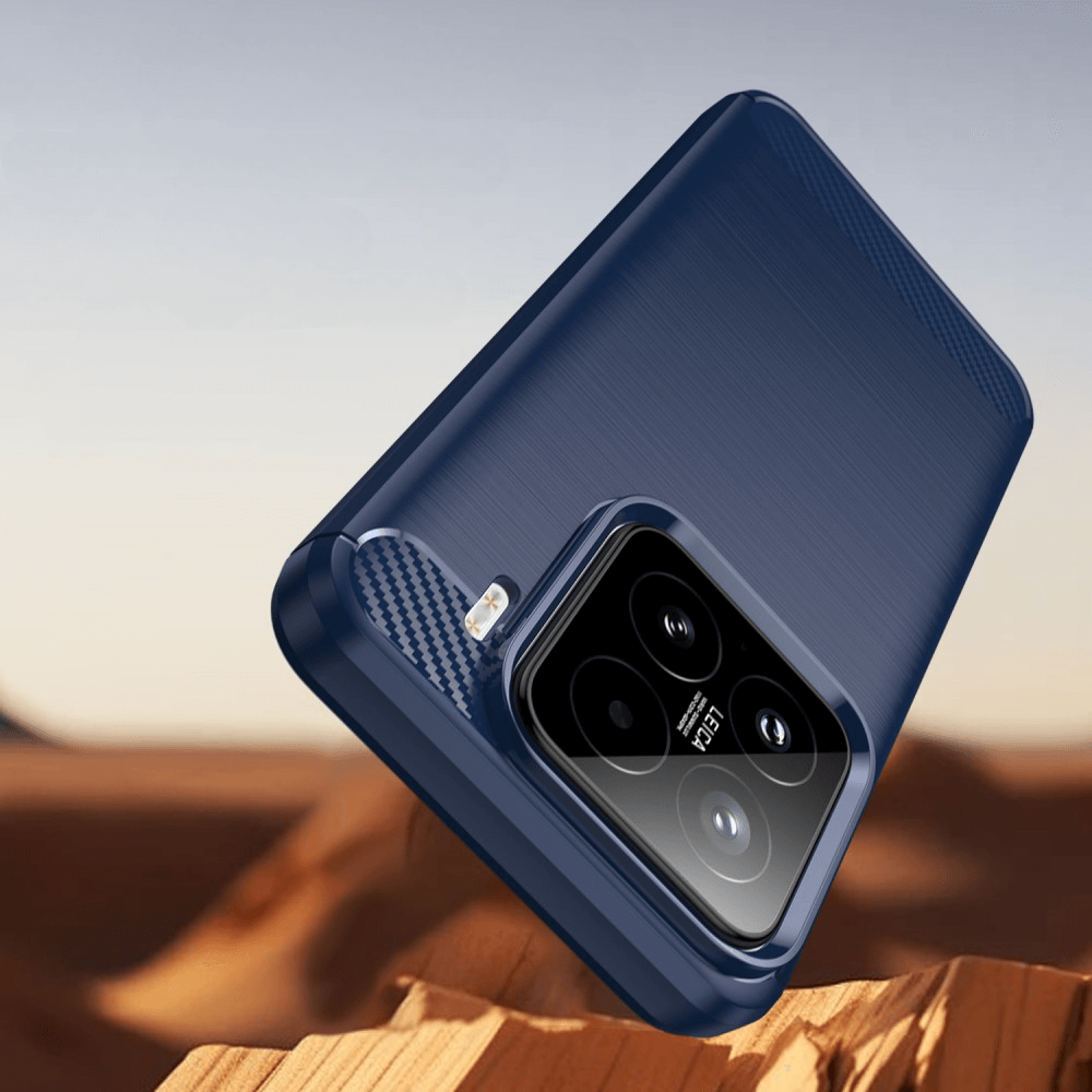Xiaomi 15 - Coque look métal carbone
