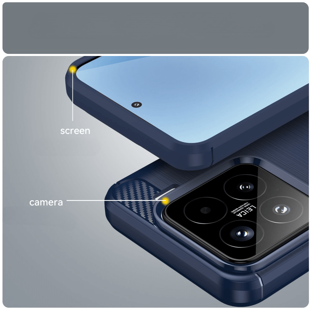 Xiaomi 15 - Coque look métal carbone
