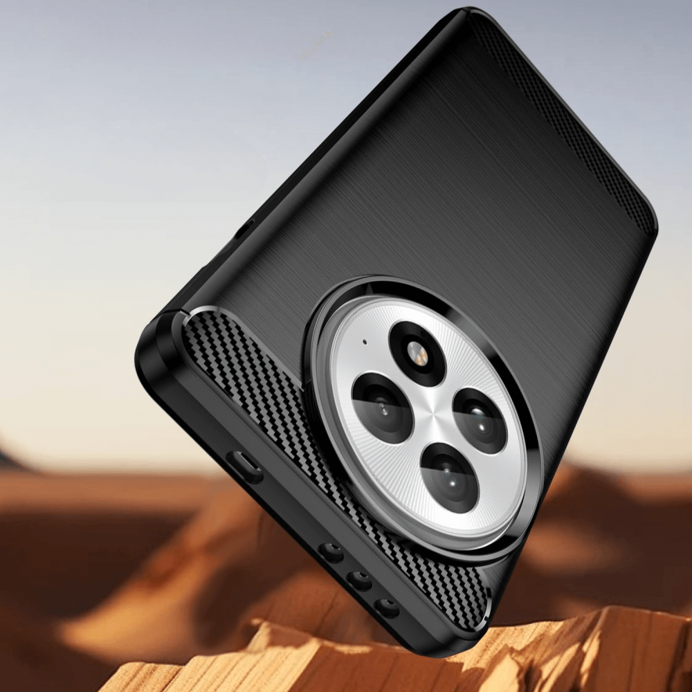 OnePlus 13 - Coque look métal carbone