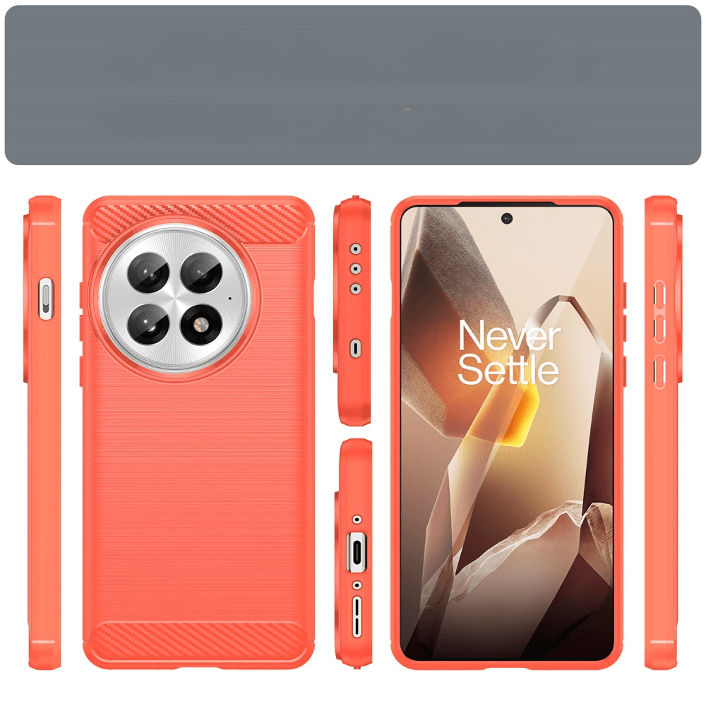 OnePlus 13 - Coque look métal carbone