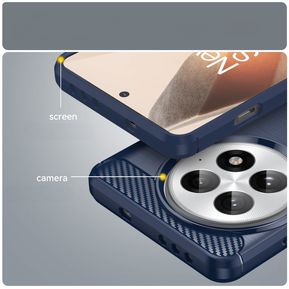 OnePlus 13 - Coque look métal carbone