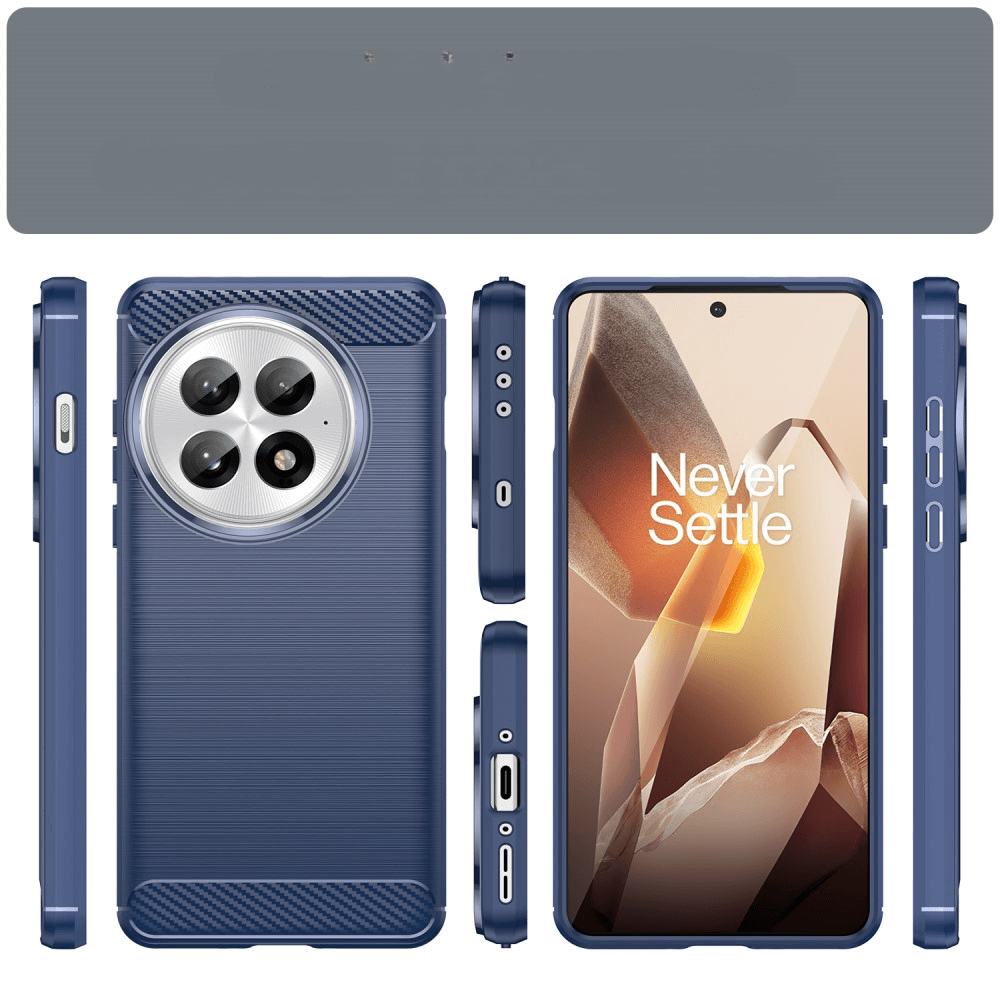 OnePlus 13 - Coque look métal carbone