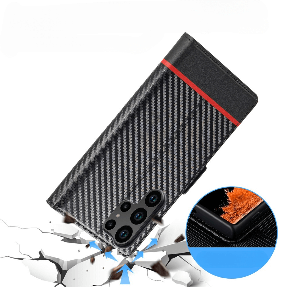 Galaxy S25 Ultra - LC.IMEEKE Custodia Carbon Fiber