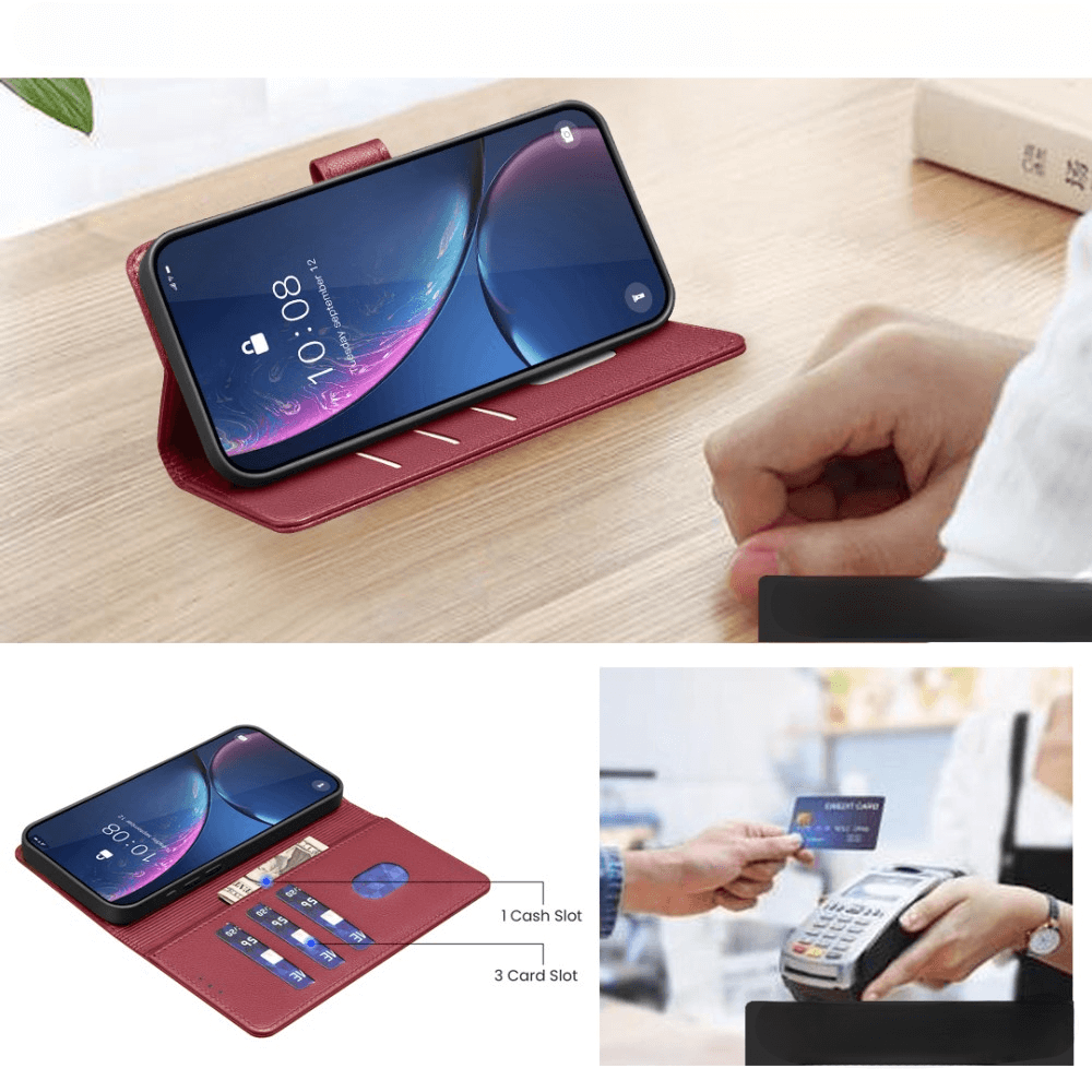 Galaxy A17 / A26 - BINFEN Leder Etui Hülle mit RFID Blocker