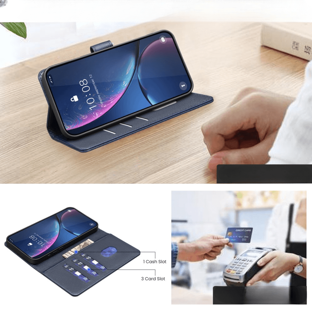 Galaxy A17 / A26 - BINFEN Leder Etui Hülle mit RFID Blocker