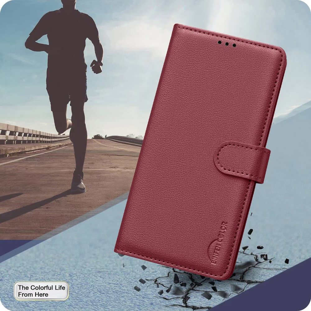 Galaxy A56 / Galaxy A36 - BINFEN Leder Etui Hülle mit RFID Blocker
