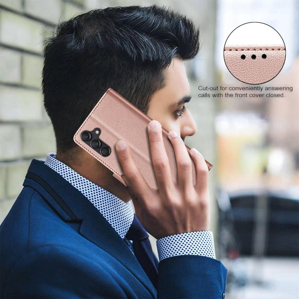 Galaxy A56 / Galaxy A36 - BINFEN Leder Etui Hülle mit RFID Blocker