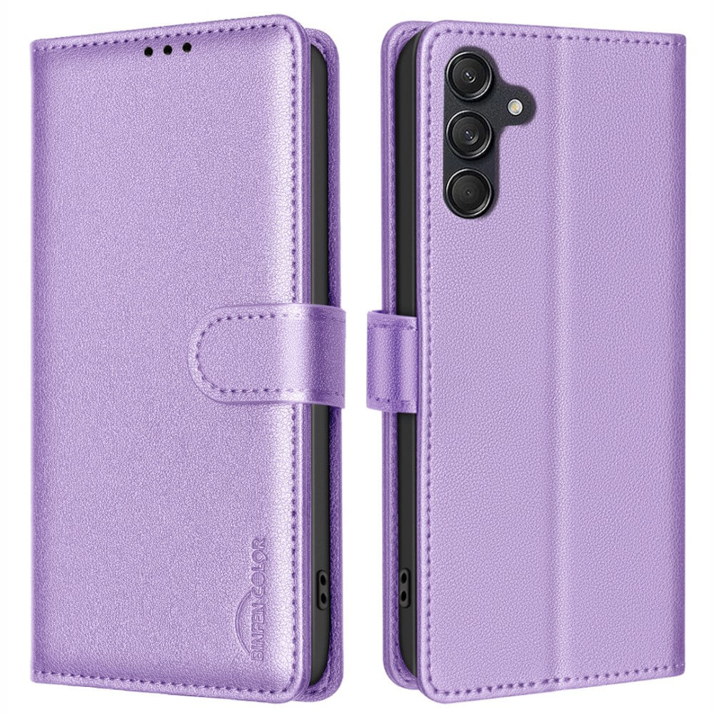 Galaxy A56 / Galaxy A36 - BINFEN Leder Etui Hülle mit RFID Blocker