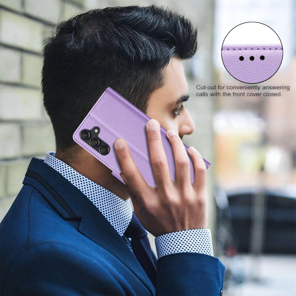 Galaxy A56 / Galaxy A36 - BINFEN Leder Etui Hülle mit RFID Blocker