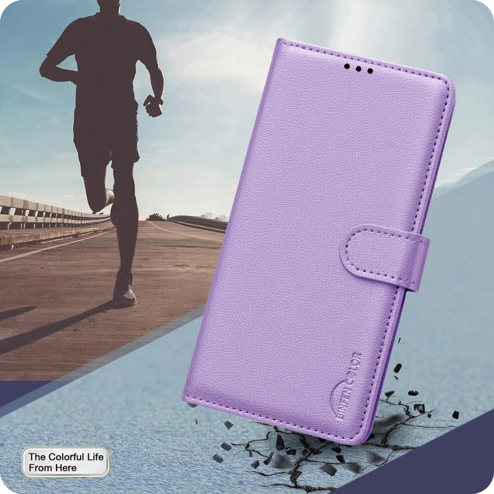 Galaxy A56 / Galaxy A36 - BINFEN Leder Etui Hülle mit RFID Blocker
