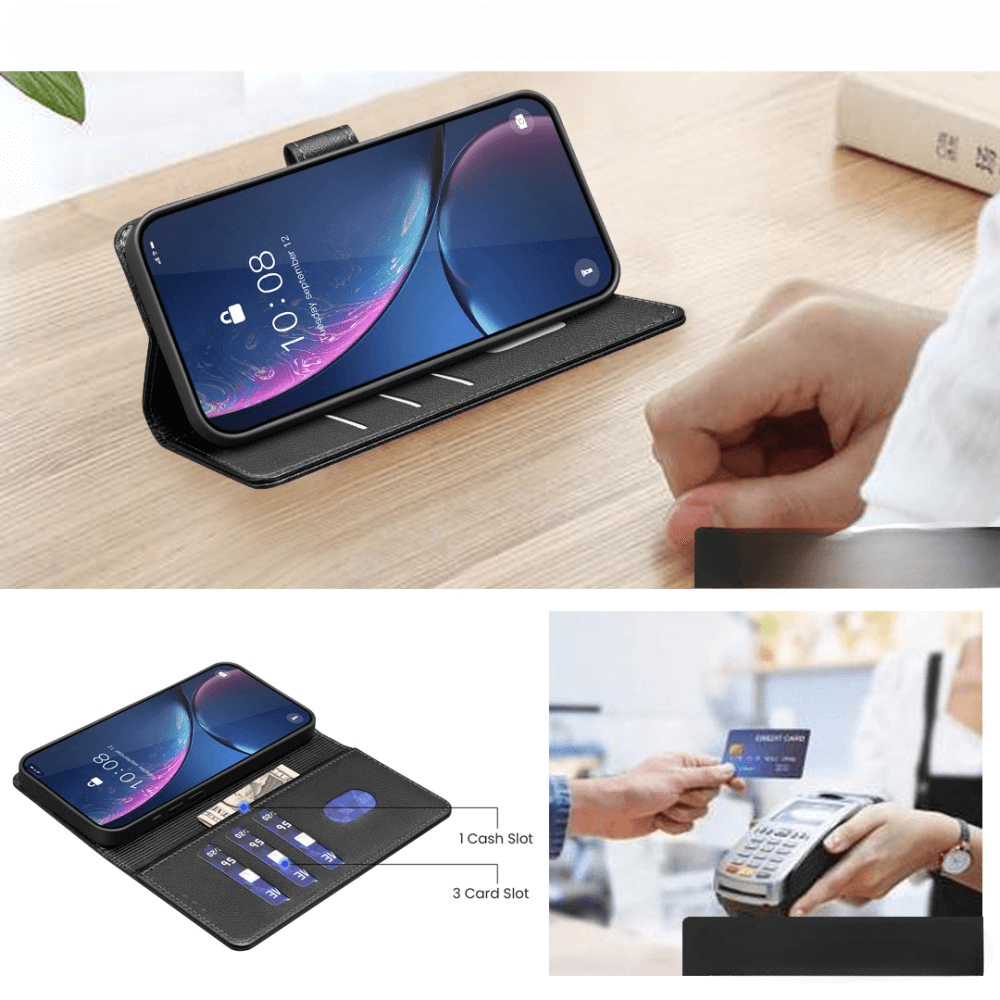 Xiaomi Redmi Note 14 4G - BINFEN Leder Etui Hülle mit RFID Blocker