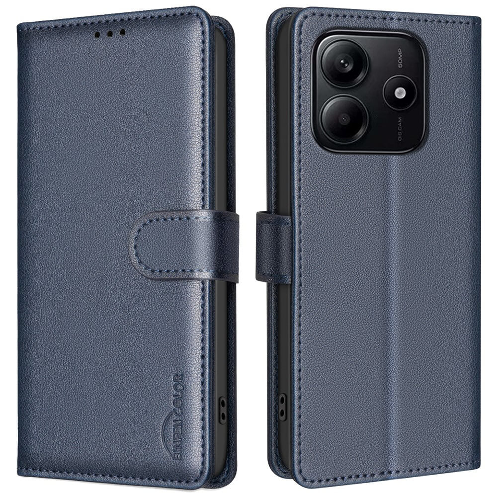 Xiaomi Redmi Note 14 4G - BINFEN Leder Etui Hülle mit RFID Blocker