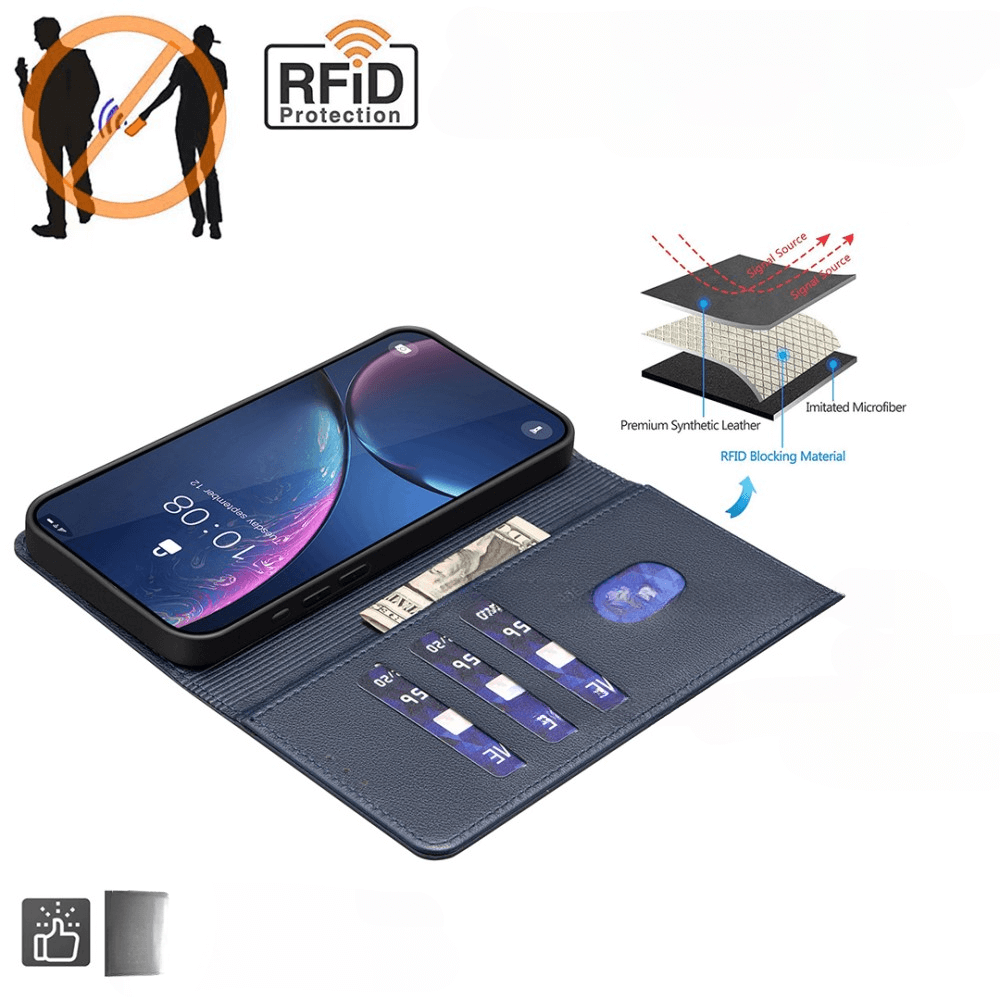 Xiaomi Redmi Note 14 4G - BINFEN Leder Etui Hülle mit RFID Blocker