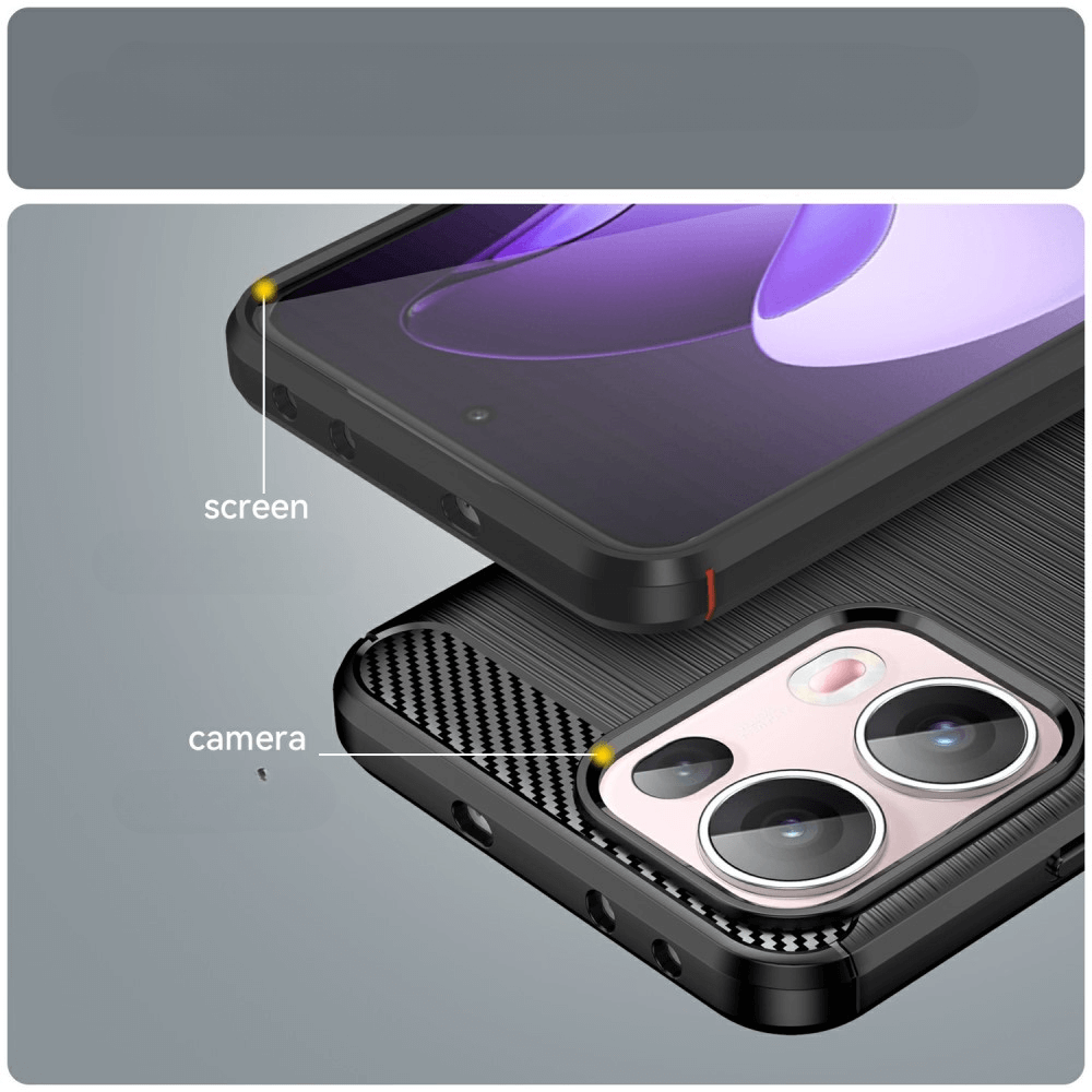 OPPO Reno13 Pro 5G - Metall Carbon Look Hülle