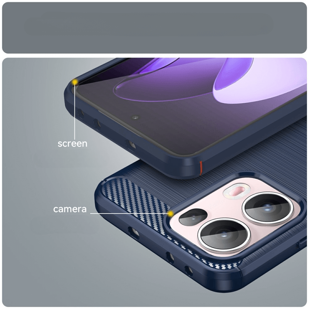 OPPO Reno13 Pro 5G - Metall Carbon Look Hülle