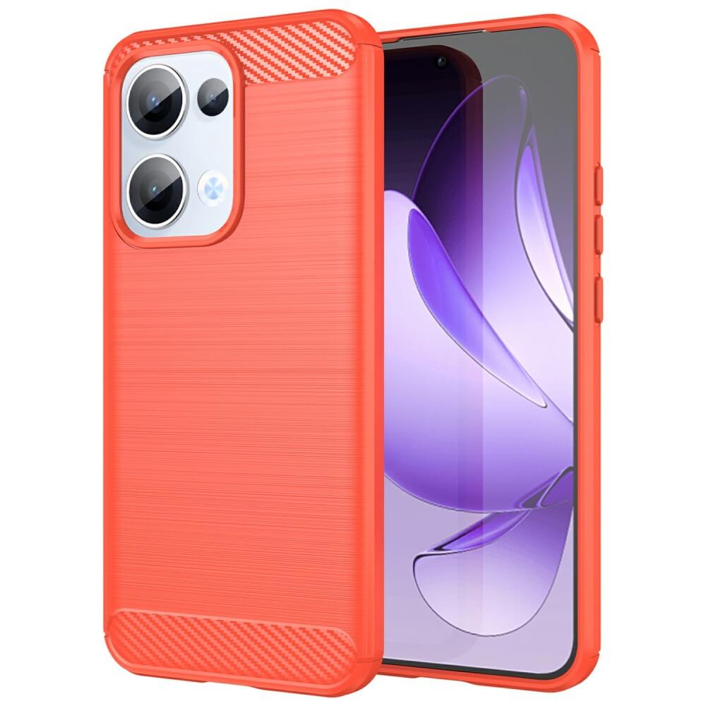 OPPO Reno13 - Coque look métal carbone