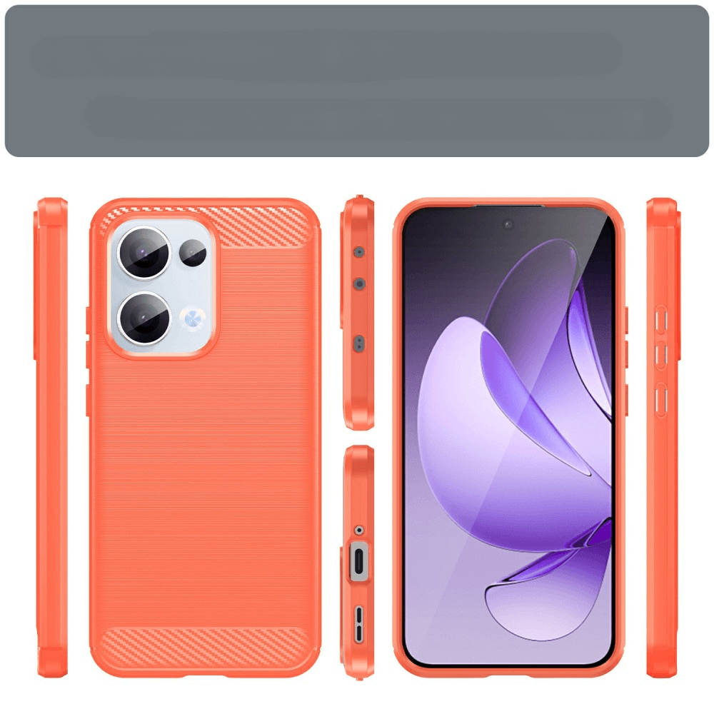 OPPO Reno13 - Coque look métal carbone